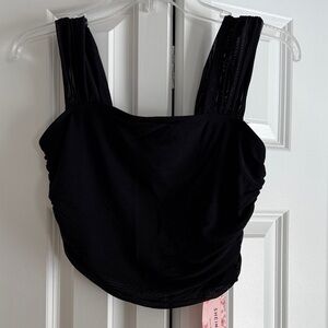 NWT- SHEIN-Black Sleeveless Crop Top